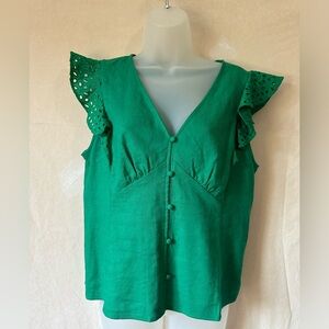 Reitmans Linen Blend Blouse, Size Large